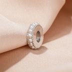 Alloy Gear-Shaped Spacer Beads 10mm Artificial Pearl Embeded 10pcs 2