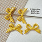 Bow Metal Beads 24mm Painted Lace Pastel Colors 20pcs 11