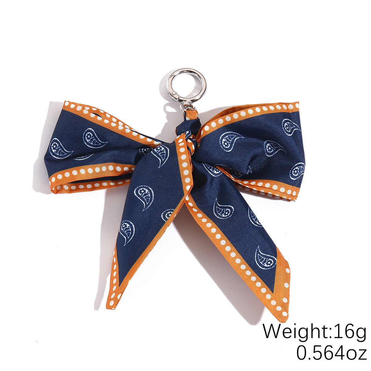 Stylish Ribbon Bow Polyester Keychain Fashionable Accessory 2pcs 5