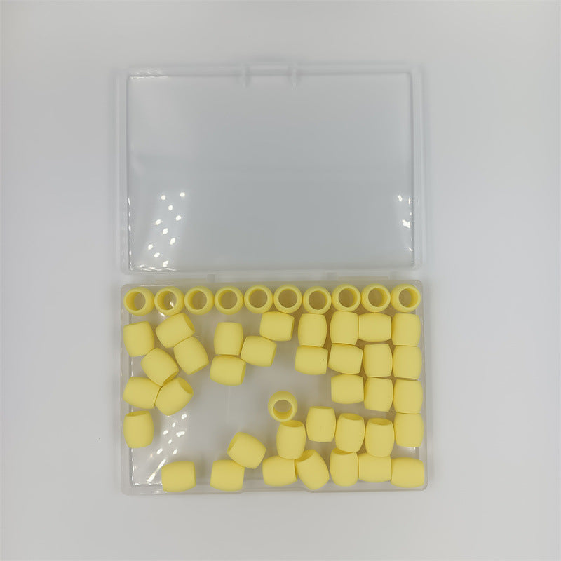 Silicone Hair Beads Pony Beads Dreadlock Colorful Mixed 50pcs 7
