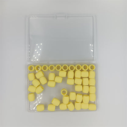 Silicone Hair Beads Pony Beads Dreadlock Colorful Mixed 50pcs 7