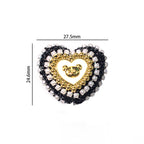 Heart Bear Rhinestone Acrylic Focal Beads 27.5x24.6mm 10pcs 3