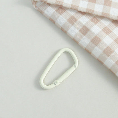 Metal D Shaped Spring Trigger Key Rings 46mm Colorful Painted 20pcs 9