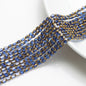 Electroplated Frosted Glass Beads 4mm x 6mm Metallic Edged 96pcs 11