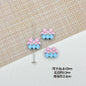 Flower Butterfly Metal Beads 16-20mm Baking Painted Glossy Finish 10pcs 6