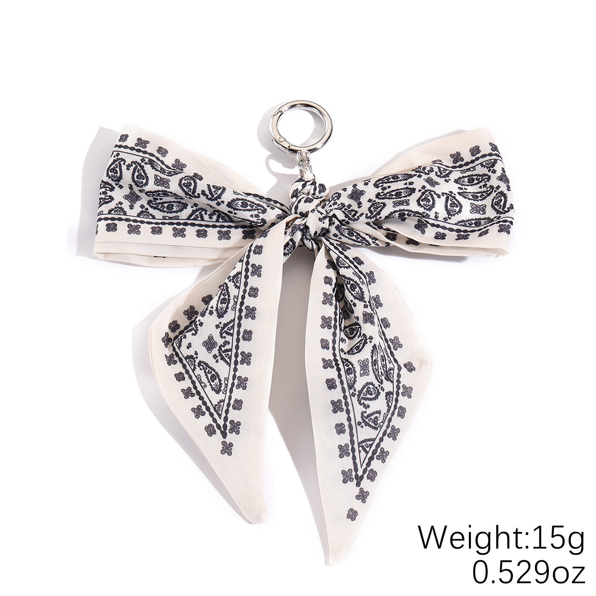 Stylish Ribbon Bow Polyester Keychain Fashionable Accessory 2pcs 8