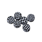 Round Clay Beads 10mm Black White Checkerboard Polymer 100pcs 4