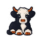 Silicone Focal Beads Dairy Cattle Highland Cow Sitting Pose 6