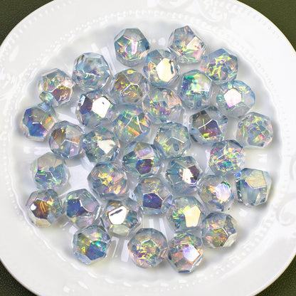 Faceted Iridescent Resin Beads 16mm Mixed Colors 10pcs 9