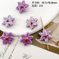 Six Petal Flower Ceramic Beads 16mm Glossy Colorful 10pcs 17