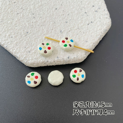 Baking Painted Series Metal Beads Colorful Glossy Alloy 20pcs 30