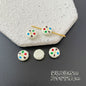 Baking Painted Series Metal Beads Colorful Glossy Alloy 20pcs 30