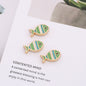 Small Fish Metal Beads 16mm Striped Enamel Gold Outline 20pcs