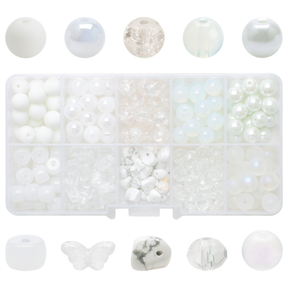 Crackle Round Glass Beads 8mm Pastel Colors Crackled Texture 200pcs 6