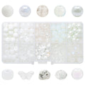 Crackle Round Glass Beads 8mm Pastel Colors Crackled Texture 200pcs 6