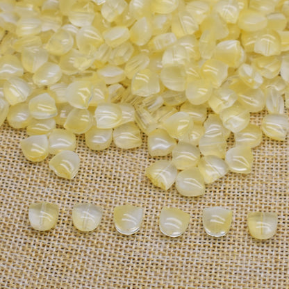 Gradient Tulip Petals Leaves Glass Beads Petal 9mm Leaf 14mm 100pcs 10