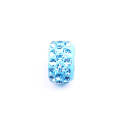 Rhinestone Spacer Clay Beads 7x11mm Chunky Large Hole 100pcs 15