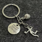 Alloy Horn Volleyball Player Keychain Metal Sports Charm 18