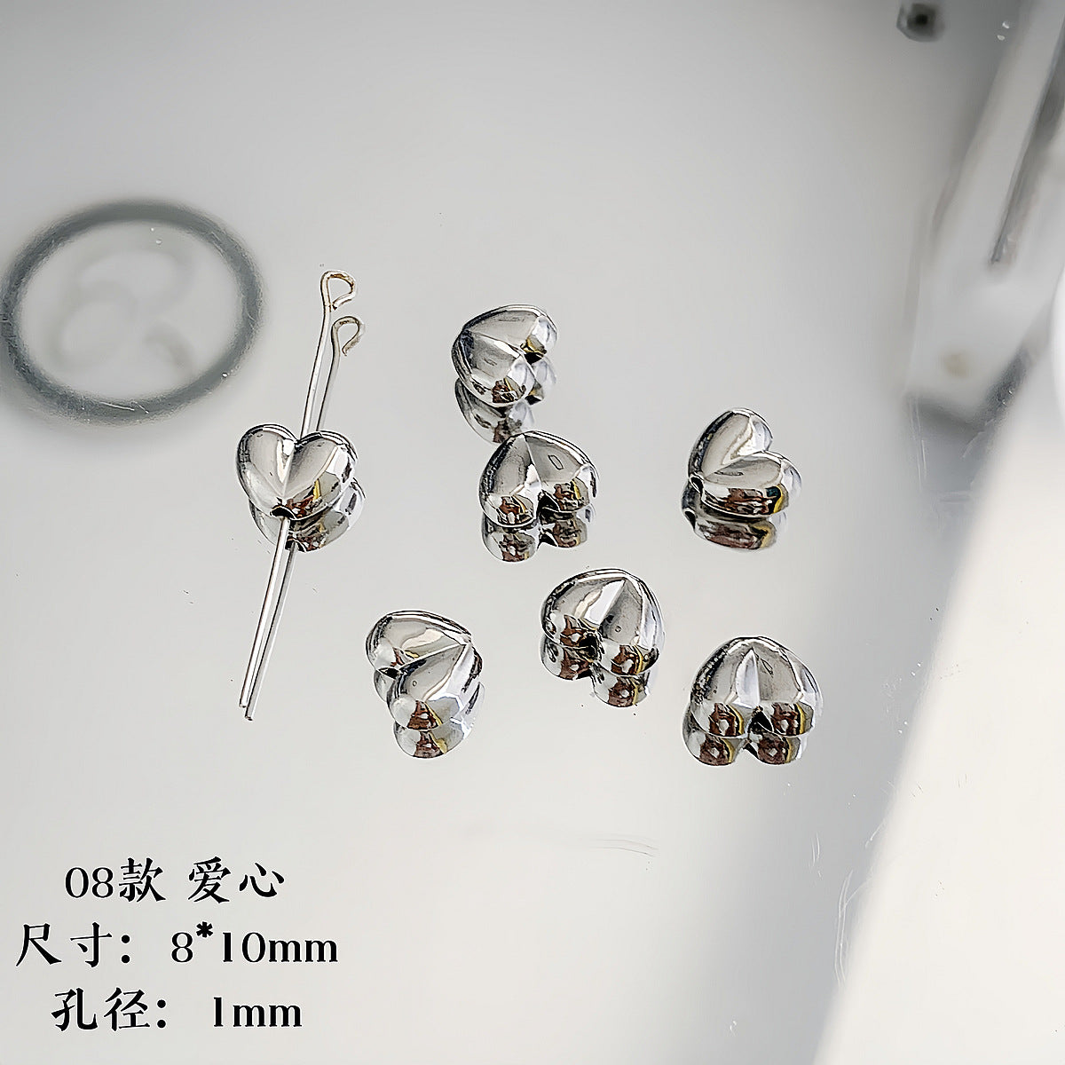 Cartoon Metal Beads Silver Pink Tone Playful Enamel 10pcs 10