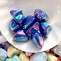 Plating Irregular Trapezoid Acrylic Beads 24mm Colorful Glossy 50pcs 15