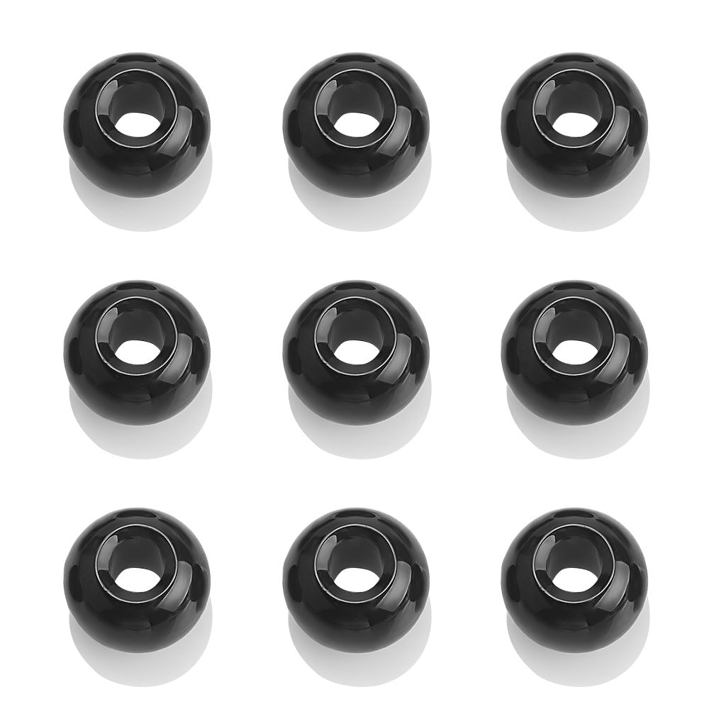 Glass Spacer Beads 14mm Colorful Smooth Large Hole 20pcs 8