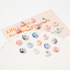 Acrylic Round Spacer Beads 14mm Ink Imitation Ceramic Large Hole 50pcs 3