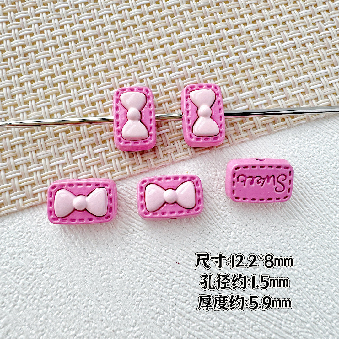 Sunflower and Gift Box Metal Beads 12mm Pastel Painted 10pcs 16