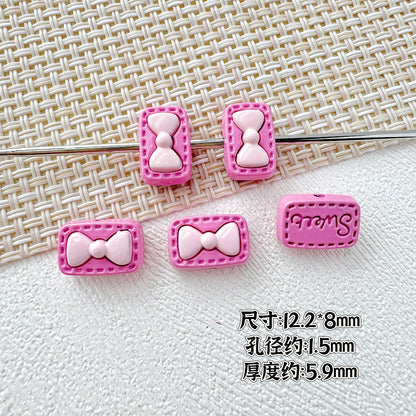 Sunflower and Gift Box Metal Beads 12mm Pastel Painted 10pcs 16