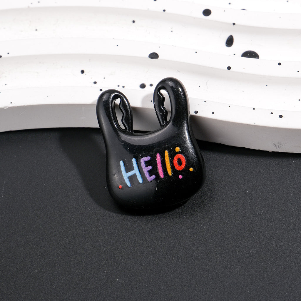 Painted Handbag Acrylic Beads 25mm Cartoon Pattern Bright Colors 10pcs 5
