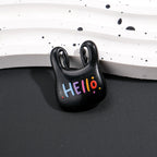 Painted Handbag Acrylic Beads 25mm Cartoon Pattern Bright Colors 10pcs 5