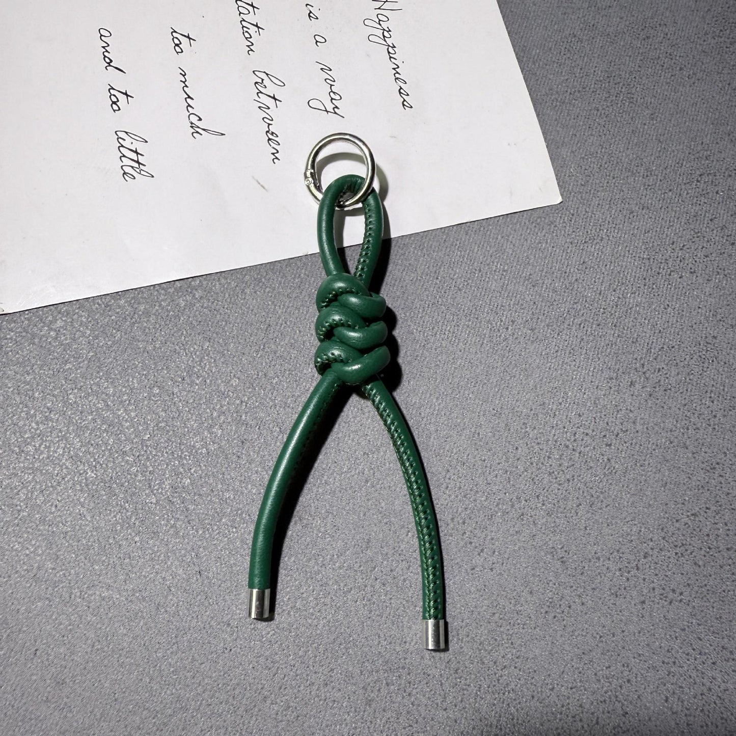 Braided PU Leather Keychain Knot Design Colorful 15cm 3pcs 17