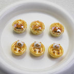 Egg Tart Kitten Resin Beads 23mm Glossy Animal Design 20pcs 2