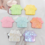 Plating Cat House Acrylic Flat Beads 30mm Pastel Colors 50pcs