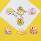 Plating Sunflower and Bus Resin Beads Glossy Multicolor 10pcs 16