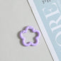 Zinc Alloy Flower Trigger Spring Key Rings 28mm 6pcs Baking Painted 13