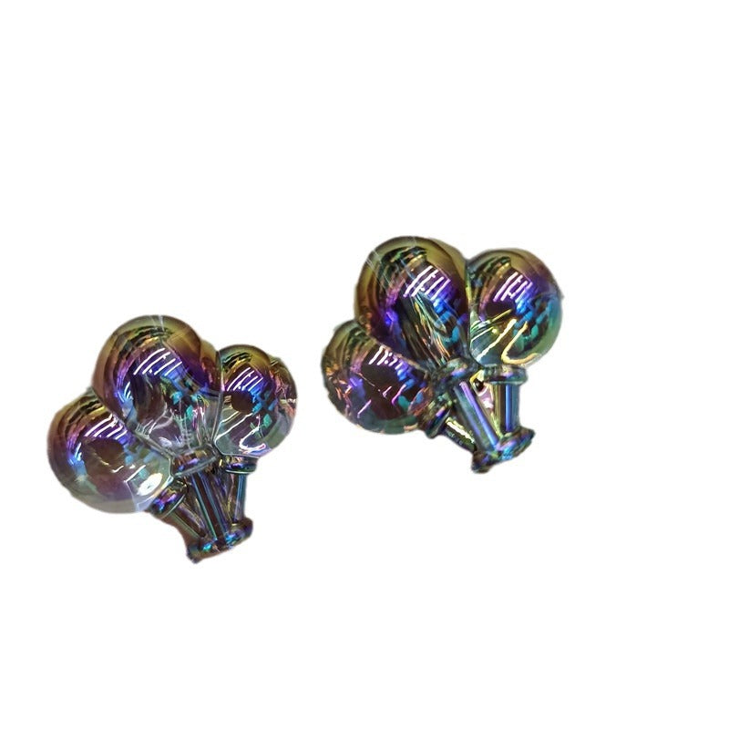 UV Plating Balloon Acrylic Beads 22mm Transparent Colorful 100pcs 5