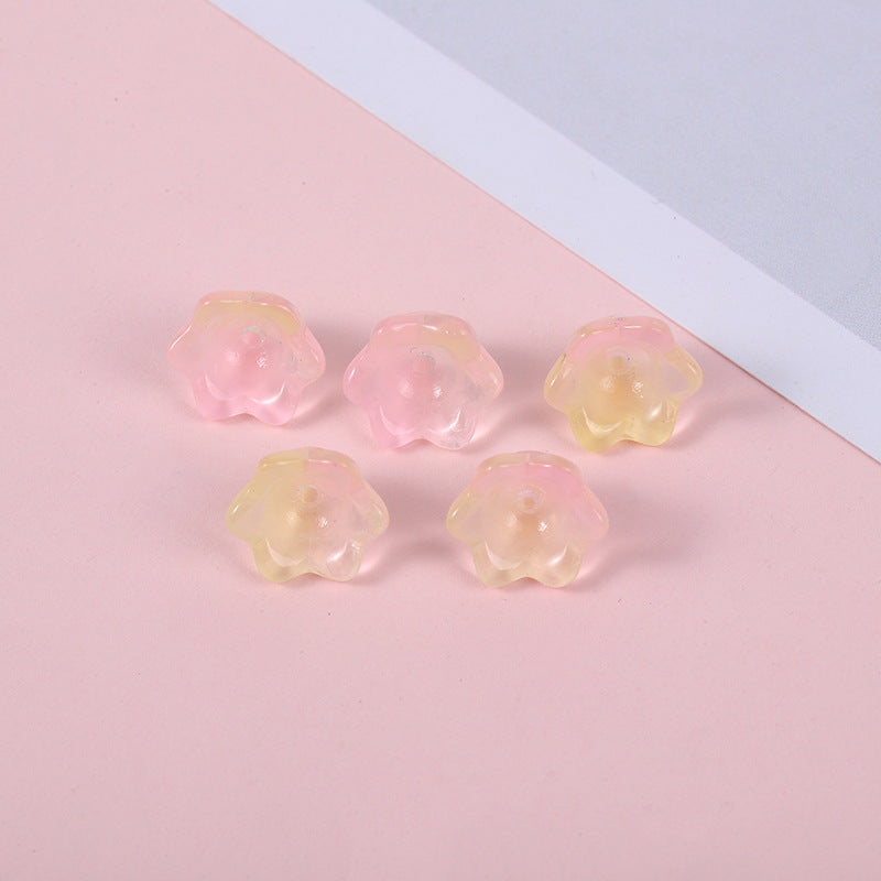 Czech Glass Beads Lily Orchid 10mm Transparent Mixed Colors 100pcs 6