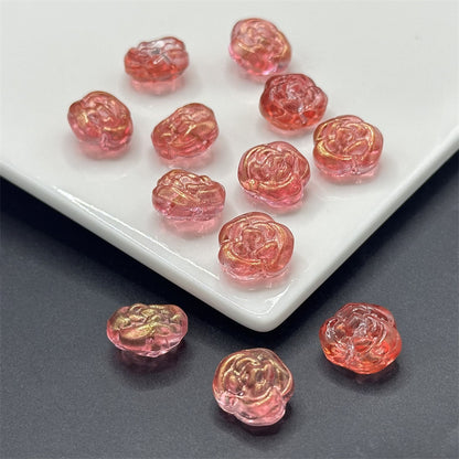 Czech Glass Beads Rose 12mm Soft Purple Pink 100pcs 23