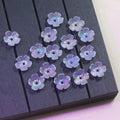 Plated Five Flower Acrylic Beads 11mm Iridescent Pastel 100pcs 6