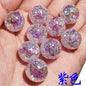 Colored Crackle Round Acrylic Beads 16mm Glossy Translucent 100pcs 9