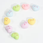 Painted Star and Heart Acrylic Beads 23mm Pastel Matte 50pcs 4