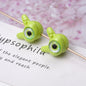 Baking Painted One-Eyed Monster Acrylic Beads 16mm Colorful Glossy 50pcs 8