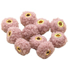 Fabric Spacer Beads 13x20mm Imitation Teddy Wool 20pcs 5