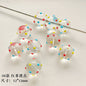 Hand Painted Transparent Glass Beads 12-14mm Christmas Series 1pc 27