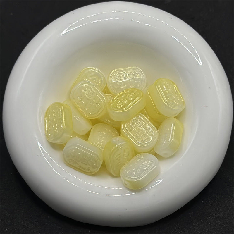 Imitation Jade Czech Glass Beads 13x18mm Pastel Colors 100pcs 4