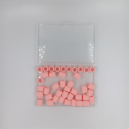 Silicone Hair Beads Pony Beads Dreadlock Colorful Mixed 50pcs 8