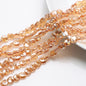 Electroplated Oblique Square Glass Beads 12mm Transparent Iridescent 20pcs 12