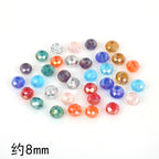 Glass Faceted Spacer Beads 8mm Iridescent Plating 4