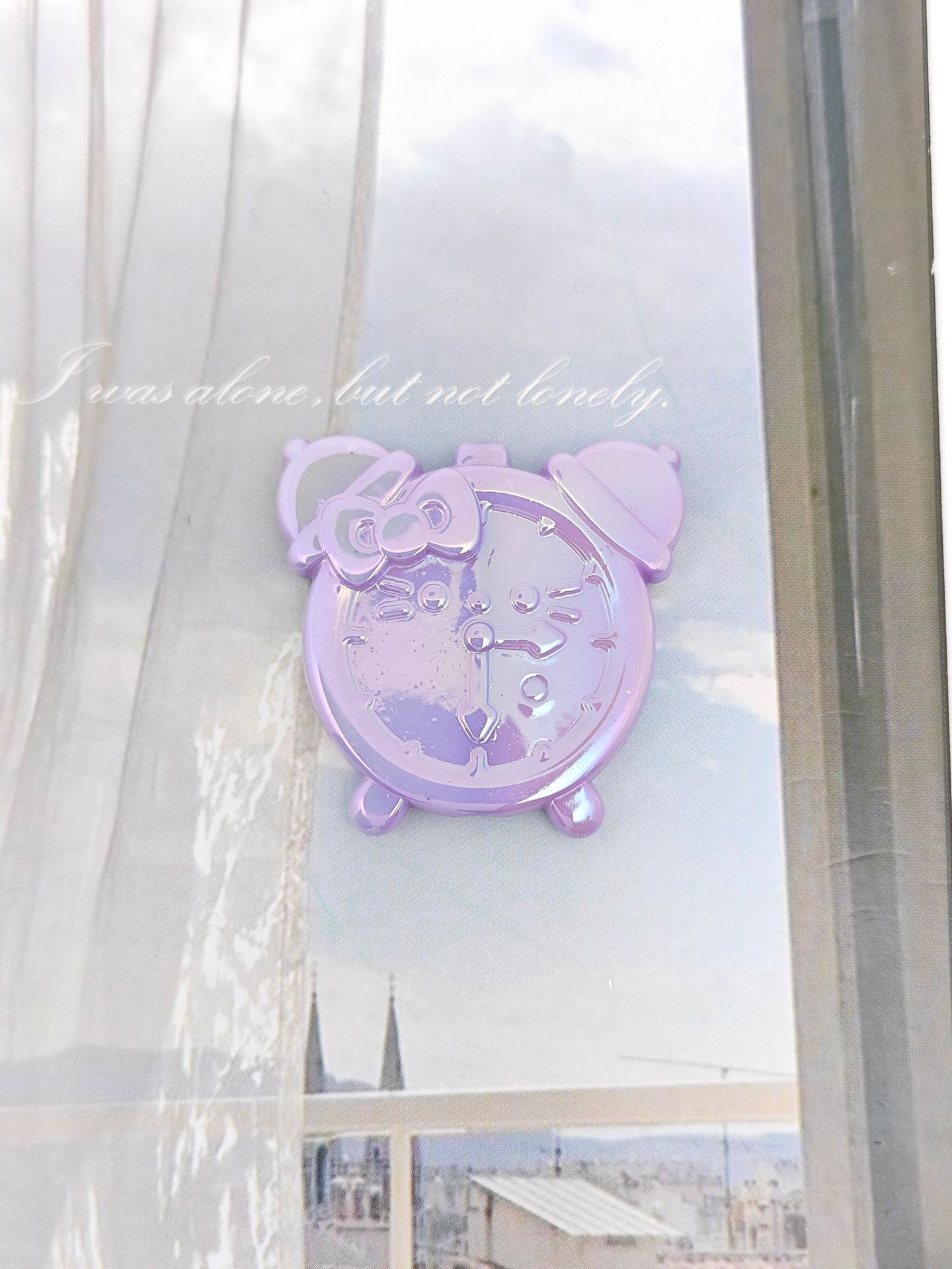Plated Flat Hello Kitty Alarm Clock Acrylic Beads 33mm 50pcs 10