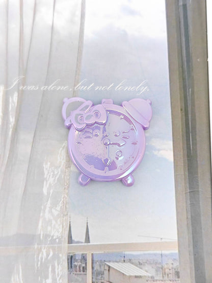 Plated Flat Hello Kitty Alarm Clock Acrylic Beads 33mm 50pcs 10